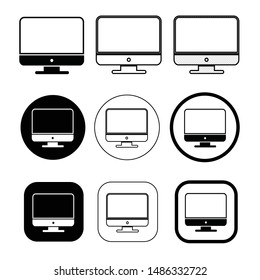 Simple Computer monitor icon sign design