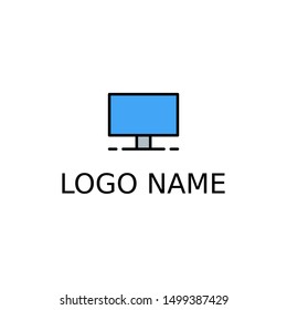 Simple Computer Monitor Logo Design