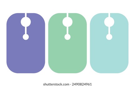 Simple computer mouse icon. Click button symbol. Scroll sign isolated illustration.