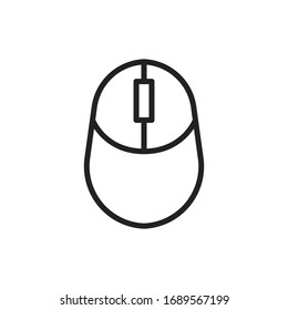 Simple computer mouse line icon. Stroke pictogram. Vector illustration isolated on a white background. Premium quality symbol. Vector sign for mobile app and web sites.
