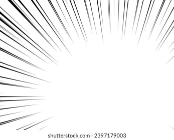 Simple concentration lines, black and white