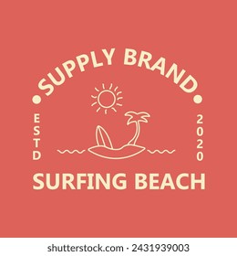 simple concept beach logo design.creative premium vector illustration.visual identity