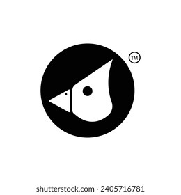 concepto simple diseño de logotipo de cabeza de ave adecuado para empresas