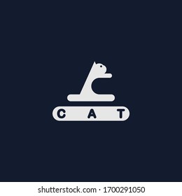 Simple concept Cat logo icon vector design