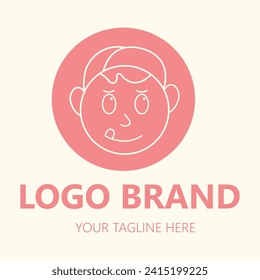 concepto simple personaje logotipo de alimentos adecuado para empresas y tiendas