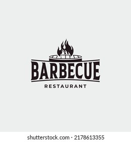 Simple concept grilled restaurant logo