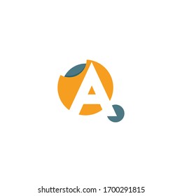 Simple concept Initial A logo icon vector design