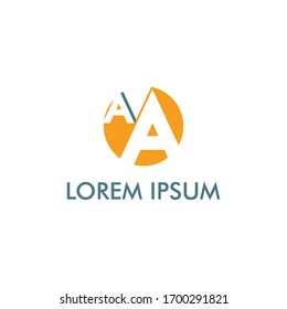 Simple concept Initial A logo icon vector design