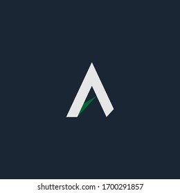 Simple concept Initial A logo icon vector design