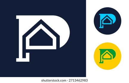 Einfaches Konzept P home logo