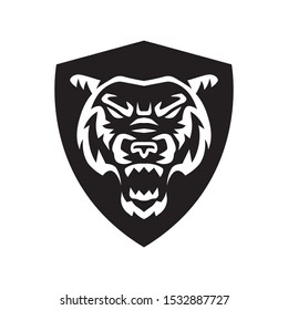 Simple Concept panther logo badge