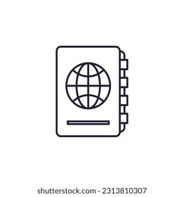 simple concept passport related icon isolated on background