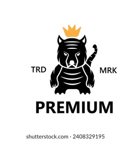 simple concept tiger head logo design for companies and businesses