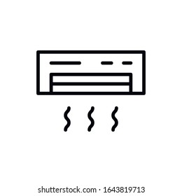 Icono de línea de acondicionador simple. Pictograma de trazo. Ilustración vectorial aislada en un fondo blanco. Símbolo de calidad superior. Signo de vector para aplicaciones móviles y sitios web.