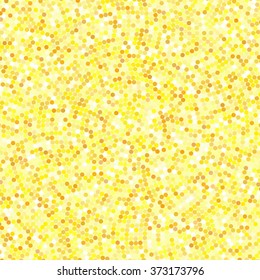 Simple confetti background, vector illustration. Pattern with mixed small spots. yellow, orange colors. 