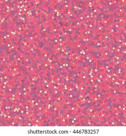 Simple confetti background, vector illustration. Pattern with mixed small spots. Pink color. 