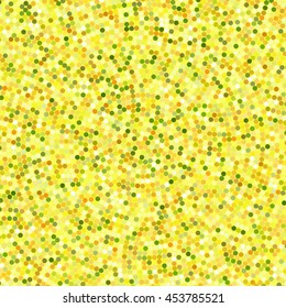 Simple confetti background, vector illustration. Pattern with mixed small spots. Yellow colors. 