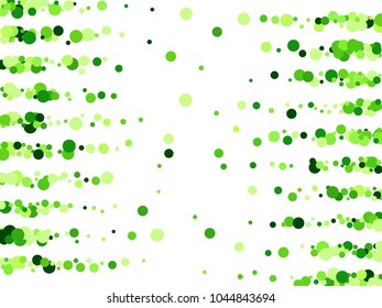 Simple confetti circle decoration for card background, holiday vector illustration. Childish color round confetti dots, circles chaotic scatter, trendy rich bokeh background.