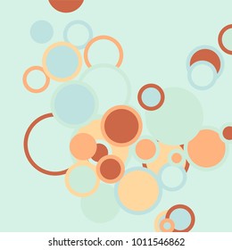 Simple Confetti vector illustration. Scatter of contoured circles and rings. Geometric Dynamic Motion Vector background for holiday, celebration decorations, paper packaging, textile  design, covers