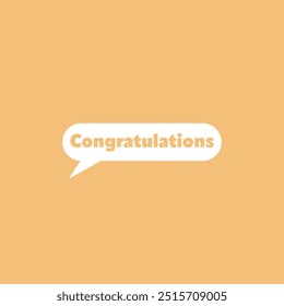 Simple Congratulations with bubble text