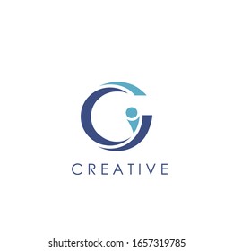 Simple Connecting CG Logo letter. Vector Graphic Branding Initial Letter  Element.