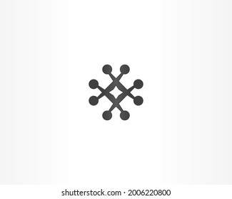 icono de diseño de logotipo de concepto de conexión simple