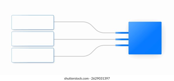 Diagrama de conexión simple que muestra el envío y recepción de datos