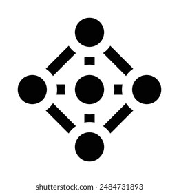 Icono de glifo Conexión simple. El ícono se puede usar para Sitios web, Plantillas impresas, Plantillas de presentación, ilustraciones, etc