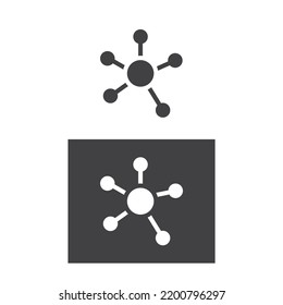 Simple connection line and business network icon.