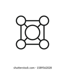 Simple connection line icon. Stroke pictogram. Vector illustration isolated on a white background. Premium quality symbol. Vector sign for mobile app and web sites.