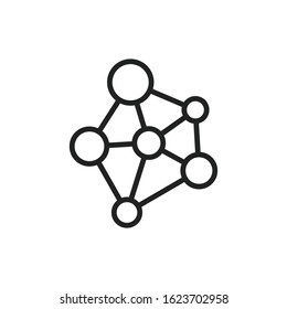 Simple connection line icon. Stroke pictogram. Vector illustration isolated on a white background. Premium quality symbol. Vector sign for mobile app and web sites.