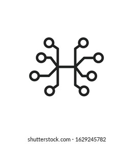 Simple connection line icon. Stroke pictogram. Vector illustration isolated on a white background. Premium quality symbol. Vector sign for mobile app and web sites.