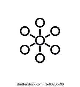 Simple connection line icon. Stroke pictogram. Vector illustration isolated on a white background. Premium quality symbol. Vector sign for mobile app and web sites.