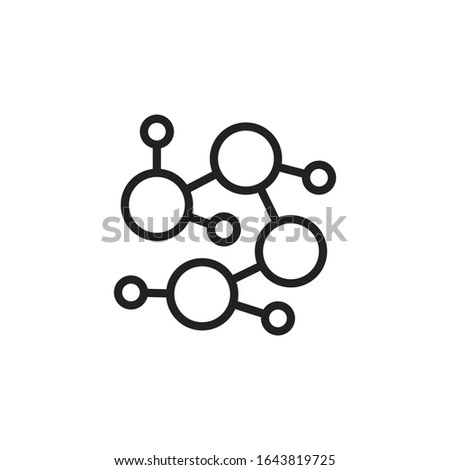 Simple connection line icon. Stroke pictogram. Vector illustration isolated on a white background. Premium quality symbol. Vector sign for mobile app and web sites.