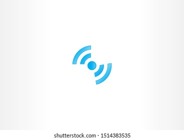 Simple connection logo design illustration. Wifi logo design. 