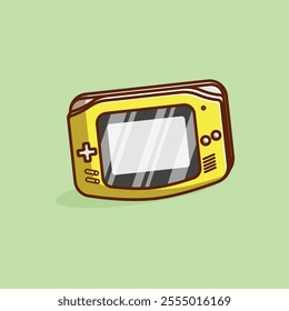 Simple console Game boy cartoon vector illustration Collection of game console concept icon isolated