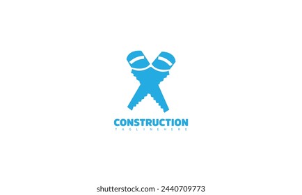Simple construction building icon logo design template
