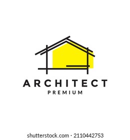 simple construction home village logo design, vector graphic symbol icon sign illustration