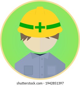 Einfache Web-Icon-Marke für Bauarbeiter