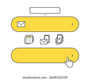 Material do conjunto de personalização do botão de contato simples