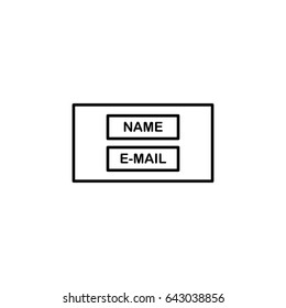Simple contact us editable icon. Icon for web or mobile interfaces