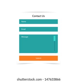 Simple contact us form templates. Vector template.