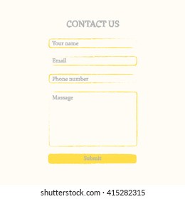 Simple contact us form.vector illustration