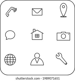 einfaches Kontaktsymbol auf weißem Hintergrund