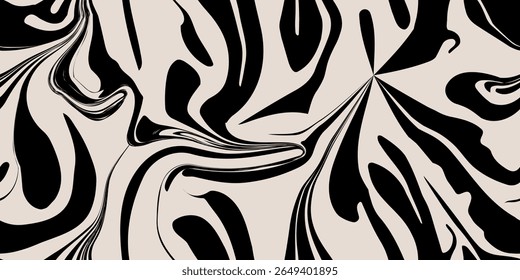 Simple contemporary abstract seamless pattern. Hand-drawn floral and leaf shapes texture. Vibrant and repeatable boho print. Vector illustration