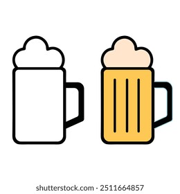 Simple and contemporary idea graphic for beer icon vector design templates, beer glass icon vector illustration