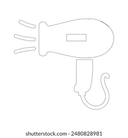 Simple and contemporary vector design templates for hair dryer glyph icons