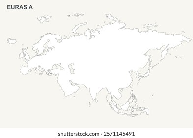 A simple continental world map with each continent depicted as a single solid shape