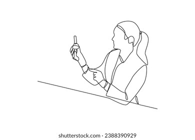 SImple continuous drawing of woman check sample. Simple line, minimalist concept of research, simple line, black and white background.