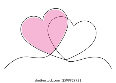 Simple, Continuous Line Art Heart Design
